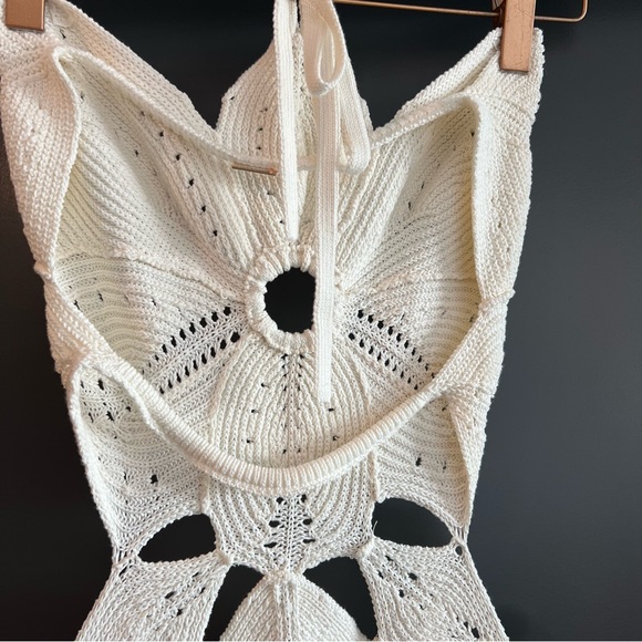 Cult Gaia Floreana Knit Mini Dress in Off White Size Small - Picture 9 of 13